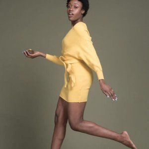 Yellow Knit Fall Dress